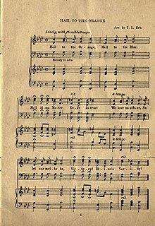 "Hail to the Orange" as printed in Illini Songbook, 1924 edition.