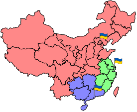 Консульські округи України в КНР