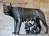Romulus and Remus suckling from the Capitoline Wolf