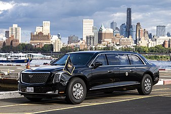 The presidential limousine, dubbed "The Beast"