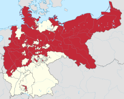 The Kingdom of Prussia within the German Empire in 1871