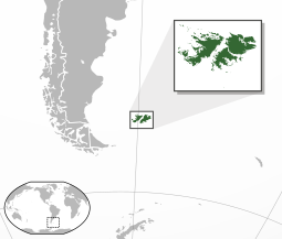 موقعیت جزایر فالکلند
