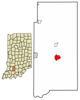 Location in Martin County, Indiana