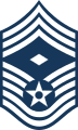 Insignia of a chief master sergeant serving as an E-9 pay grade first sergeant