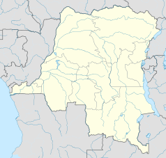 Mapa konturowa Demokratycznej Republiki Konga, po lewej znajduje się punkt z opisem „Kasangulu”