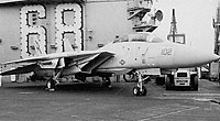 Fast Eagle 102, one of the two F-14 Tomcats on the deck of the USS Nimitz immediately following the incident