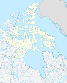 Map of Nunavut showing location of Parry Channel