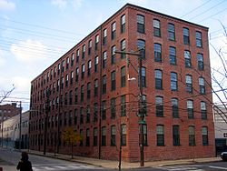 Beatty's Mills Factory Building, a historic textile mill that is now the Coral Street Arts House, which provides artists with low-income housing[1][2]