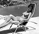 The bikini became a fashionable item in the Western world during the decade