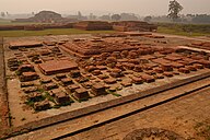 Landscape of Vikramshila Ruins, the seating and meditation area