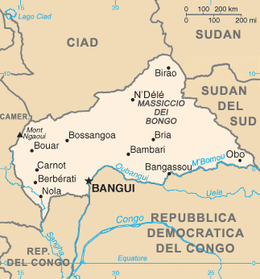 Centrafrica - Mappa