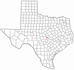 Location of Burnet within Burnet County, Texas