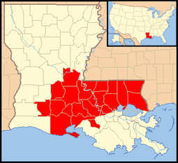 The 21 Louisiana parishes that were designated as federal disaster areas by FEMA in the aftermath of the floods