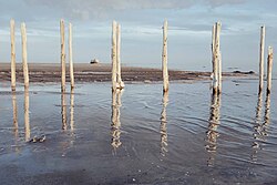 Remnants of a dilapidated dock, Sharafkhaneh port