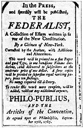Ad for the Federalist.