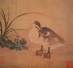 Song Duckling in the Gongbi style