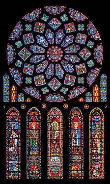 North transept rose window, c. 1235