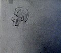 A Head, Butlin #767 verso c 1819-20 183x188mm - F Bailey Vanderhoef Jr - Ojai California