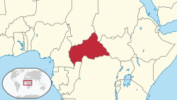 Location of Markaziy Afrika Respublikasi