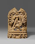 Durga killing the buffalo demon; c.1150; argilite; height: 13.5 cm; Metropolitan Museum of Art (New York City)[87]