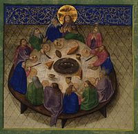 Ottheinrich Folio, p. 40v: Last Supper, Mt 26:20–29