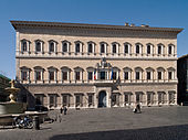 The Palazzo Farnese, in Rome, built from 1534 to 1545, was designed by Sangallo and Michelangelo and is an important example of renaissance architecture.