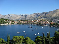 Panoramic view of Cavtat, Croatia