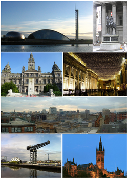 Montagem da cidade de Glasgow