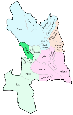 Location within Košice