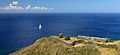 13. A Karib-tenger a Brimstone Hill Fortress Nemzeti Park felől nézve. A Kelet-karibi térségben, a Saint Kitts és Nevis Államszövetségben, a Saint Kitts-sziget egy dombján álló erőd az UNESCO világörökség része (javítás)/(csere)