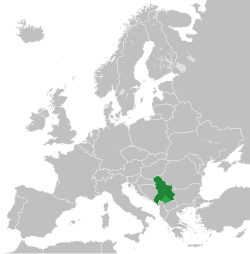 Lokacija Srbije i Crna Gore