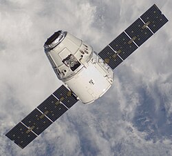 The Dragon spacecraft used on Dragon C2+, its second and final COTS demo flight, as it approached the ISS on May 25, 2012.