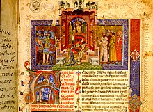 Chronicon Pictum, King Louis I of Hungary, knights, throne, canopy, orb, secpter, Hungarian, Saint Catherine of Alexandria, medieval, chronicle, book, illumination, illustration, history