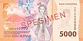 5,000 rupiah banknote featuring Mount Bromo