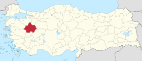 Pozicija provincije Kütahya na karti Turske