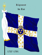 Bannière de Saint Michel adoptée en 1757 par le Régiment du Roi qui était le plus important des régiments d'infanterie.