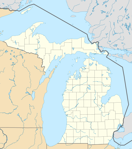 Mapa konturowa Michigan