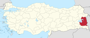 Местоположба на покраината Van во Турција