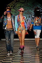 Models wearing colourful clothing
