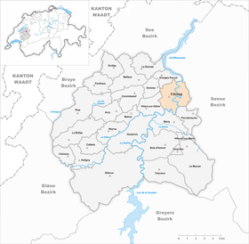 Karte von Freiburg Fribourg