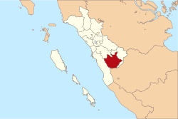 Location within West Sumatra