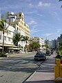 The Art Deco District at South Beach during the day.