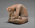 Seated figure; by artists of the Djenné-Djenno culture (Mali); 13th century; earthenware; width: 29.9 cm; Metropolitan Museum of Art, New York City[97]