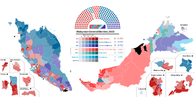 2022 Malaysia House of Representatives Election Results, Constituencies.svg