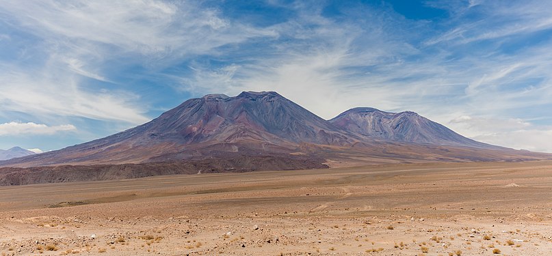 San Pablo and San Pedro volcanoes in Chile by Diego Delso