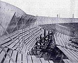 The collapsed stand at Ibrox Park