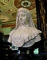 19th-century marble bust with apparently transparent veil, Bankfield Museum, Halifax, West Yorkshire.