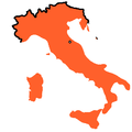 1919年のイタリア。 第一次世界大戦で連合軍側で参戦したイタリアはサン＝ジェルマン条約で未回収のイタリアを併合した。