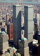 The World Trade Center as seen from the air