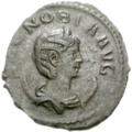 Coin depicting Zenobia as empress
